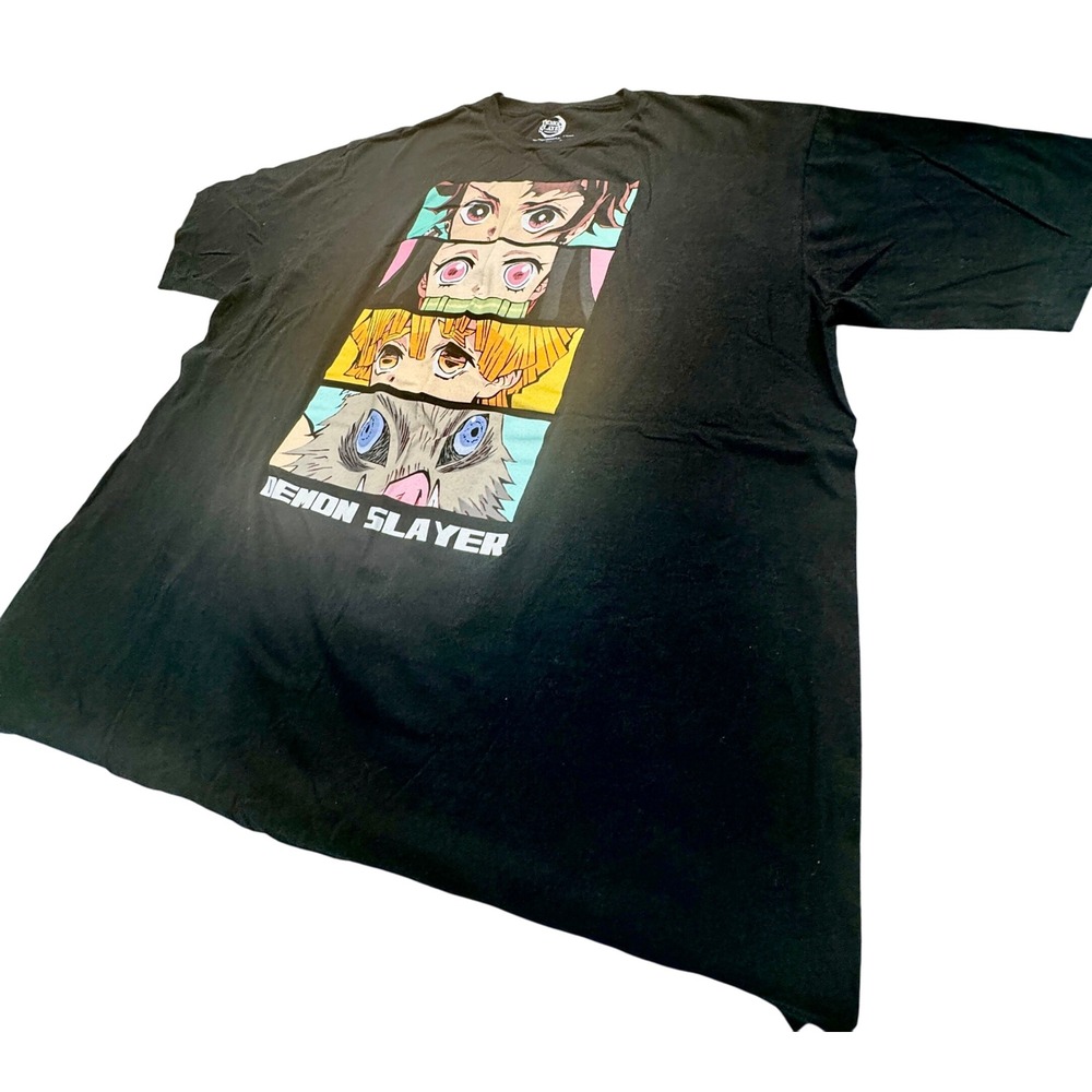 Demon Slayer Anime Graphic T-Shirt –2XL Black,Tanjiro,‎ Nezuko, Zenitsu, Inosuke